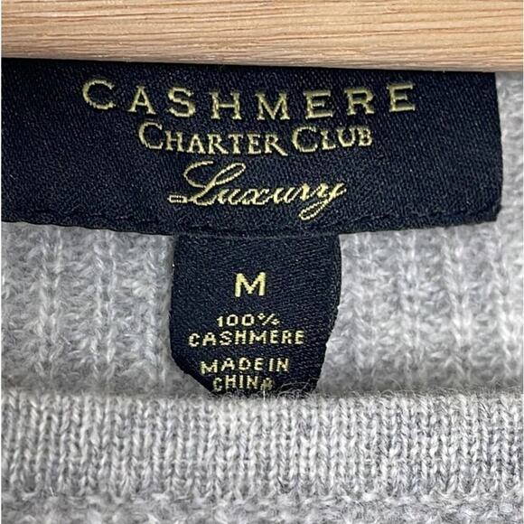 CHARTER CLUB CASHMERE LUXURY COLOR BLOCK SWEATER SIZE M - Picture 7 of 8